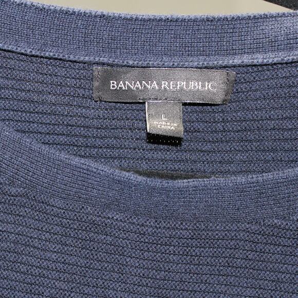 Banana Republic Navy Striped Tunic Sweater  Size Large - Picture 5 of 5